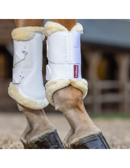 Guêtres LeMieux Fleece Edged Mesh Blanc/naturel