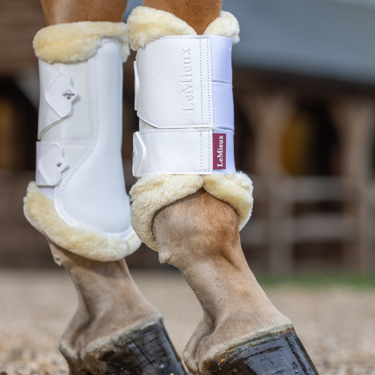 Guêtres LeMieux Fleece Edged Mesh Blanc/naturel