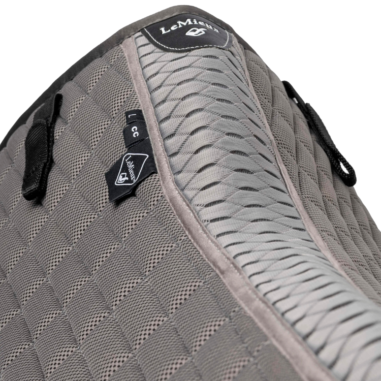 Tapis De Selle Carré LeMieux ProSport Ultra Mesh - Gris/Marine/Noir, Neuf