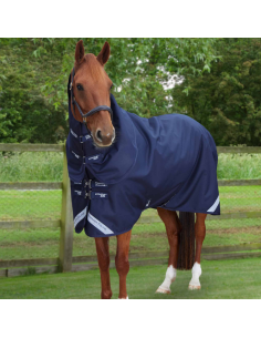 Couverture Premier Equine Stratus 400g Avec Couvre Cou Marine