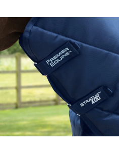 Couverture D'écurie Premier Equine Stratus 400g Avec Couvre Cou Marine 2