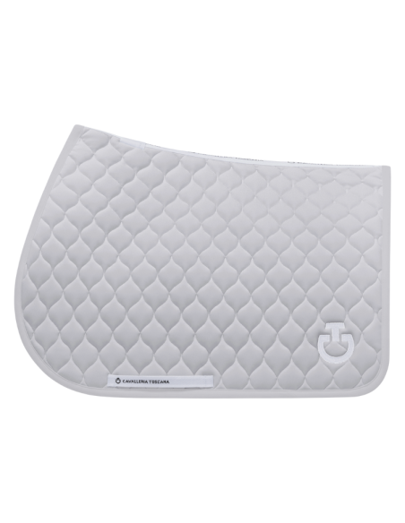 Tapis de Selle Cavalleria Toscana Circular Quilted Jumping GRIS CLAIR