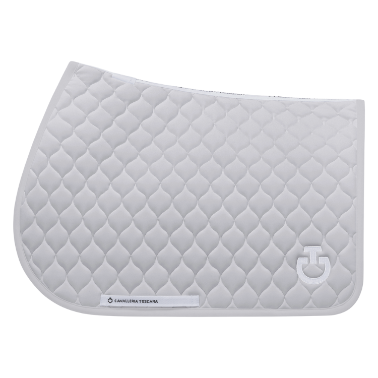 Tapis de Selle Cavalleria Toscana Circular Quilted Jumping GRIS CLAIR