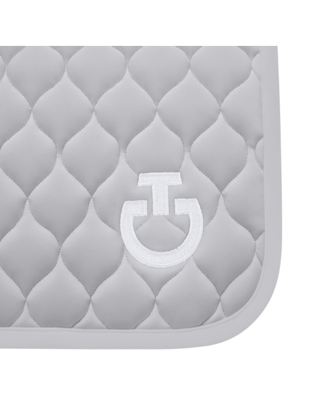 Tapis de Selle Cavalleria Toscana Circular Quilted Jumping GRIS CLAIR