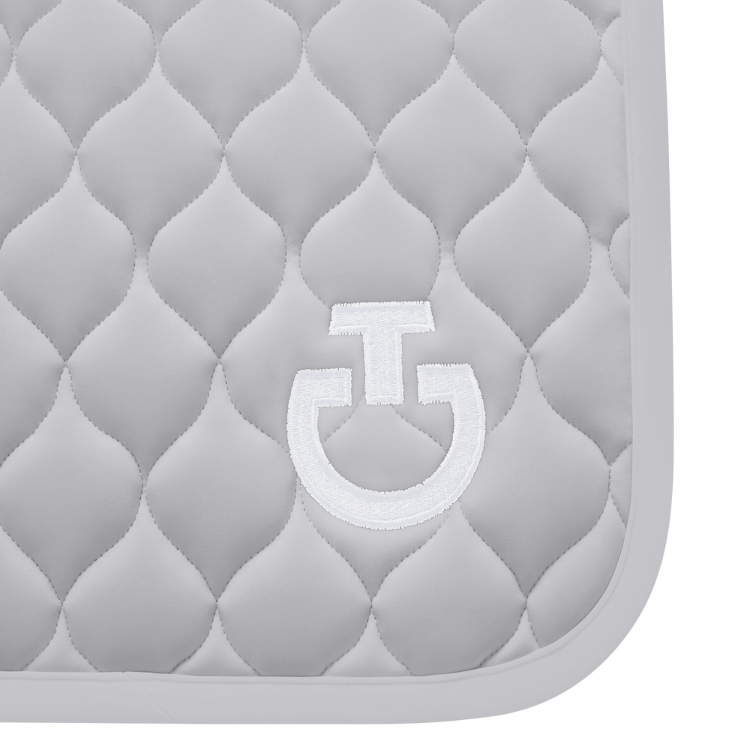 Tapis de Selle Cavalleria Toscana Circular Quilted Jumping GRIS CLAIR