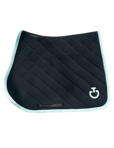 Tapis De Selle Cavalleria Toscana Diamond & Lines Quilted Jumping NOIR/MINT GREEN