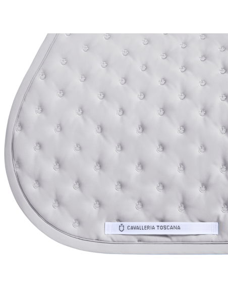 Tapis De Selle Cavalleria Toscana Embroidery Quilted Jumping GRIS CLAIR