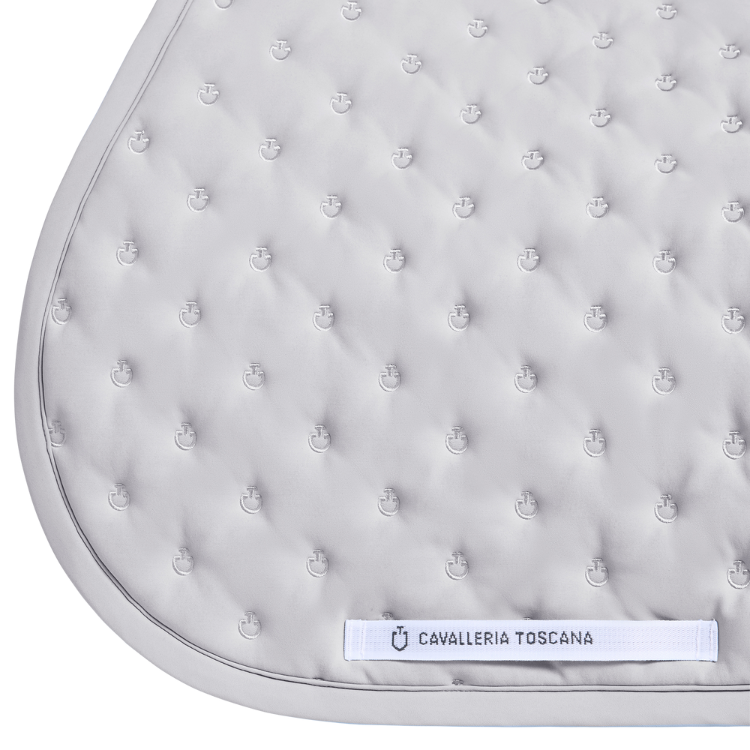 Tapis De Selle Cavalleria Toscana Embroidery Quilted Jumping GRIS CLAIR
