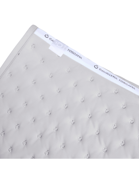 Tapis De Selle Cavalleria Toscana Embroidery Quilted Jumping GRIS CLAIR