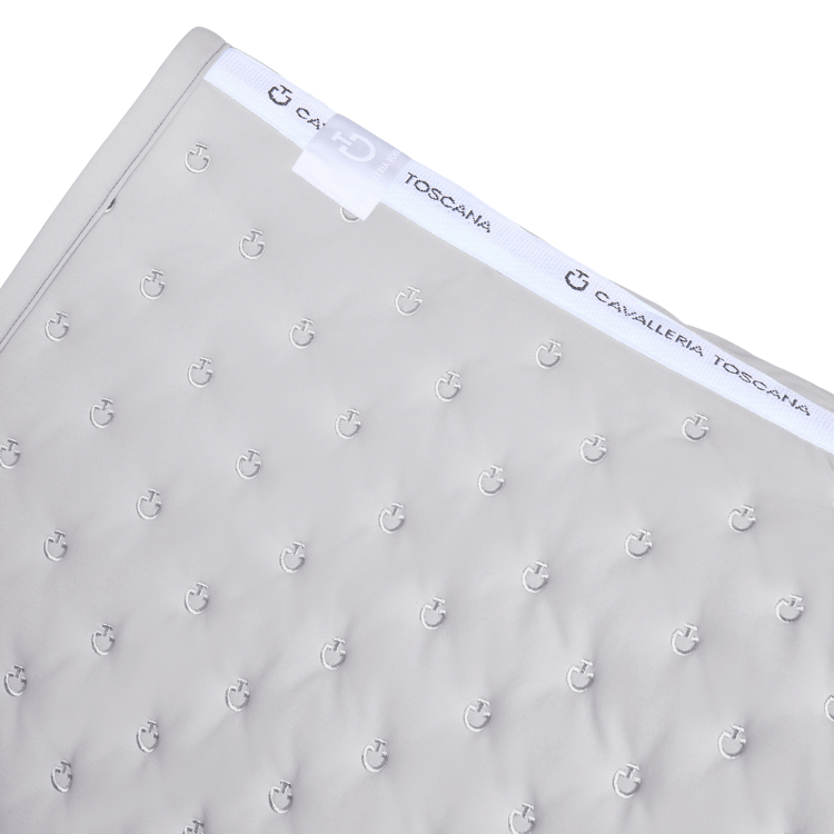 Tapis De Selle Cavalleria Toscana Embroidery Quilted Jumping GRIS CLAIR