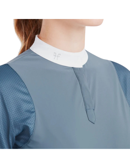 Chemise Horse Pilot Manches Courtes Aerolight Vintage indigo col