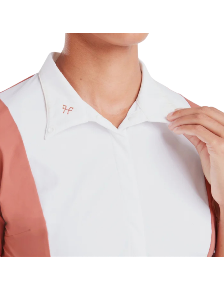 Chemise Horse Pilot Manches Courtes Monica Brick dust col
