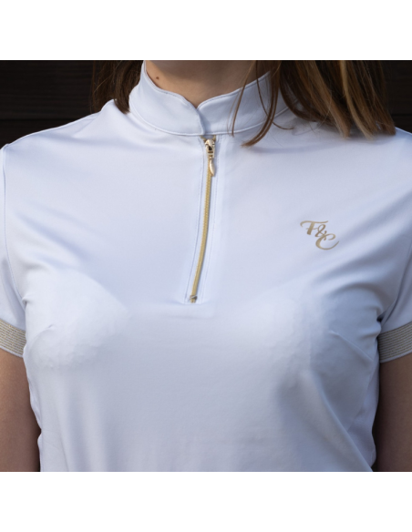Polo De Concours Flags&Cup Manches Courtes Andria Blanc