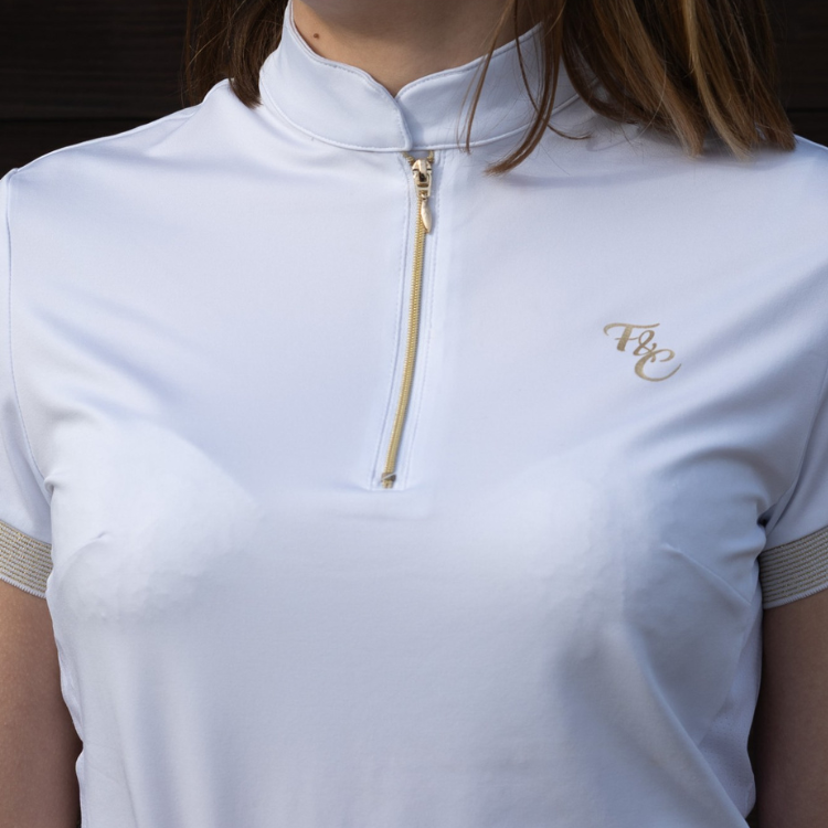 Polo De Concours Flags&Cup Manches Courtes Andria Blanc
