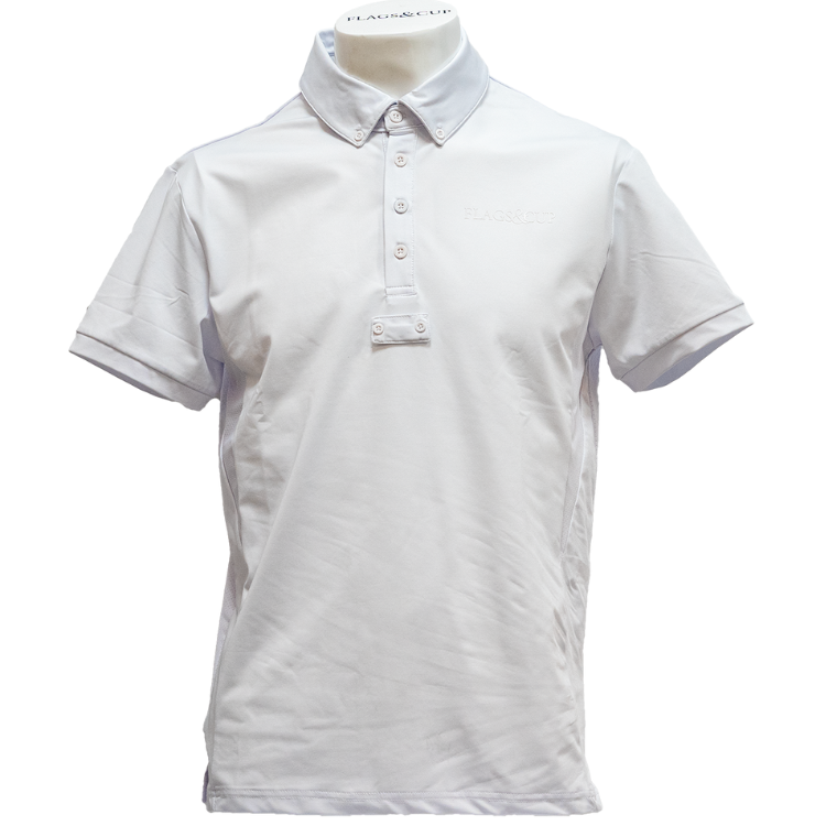 Polo De Concours Flags&Cup Manches Courtes San Remo Blanc