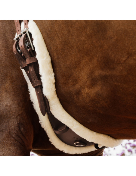 Sangle Courte Kentucky Anatomique En Mouton Brun