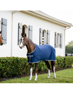 chemise horseware amigo jersey cooler marine/gris/argent