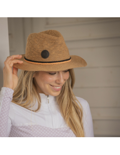 Penelope Rafia Camel hat 2