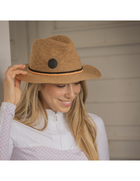 Chapeau Pénélope Rafia Camel