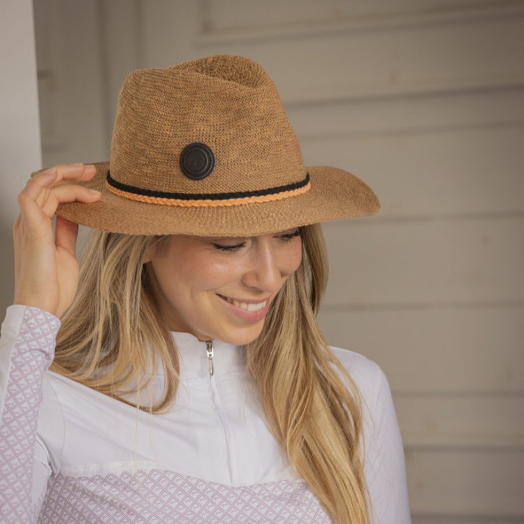 Chapeau Pénélope Rafia Camel