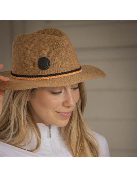 Chapeau Pénélope Rafia Camel