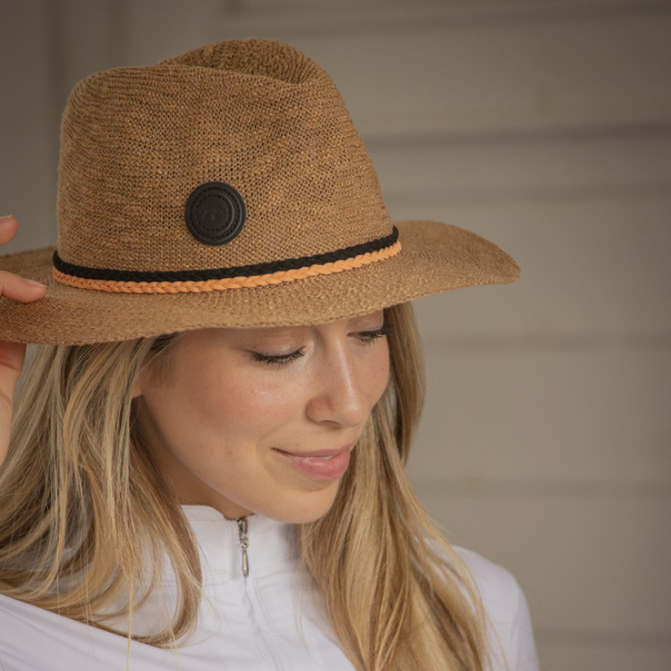 Chapeau Pénélope Rafia Camel