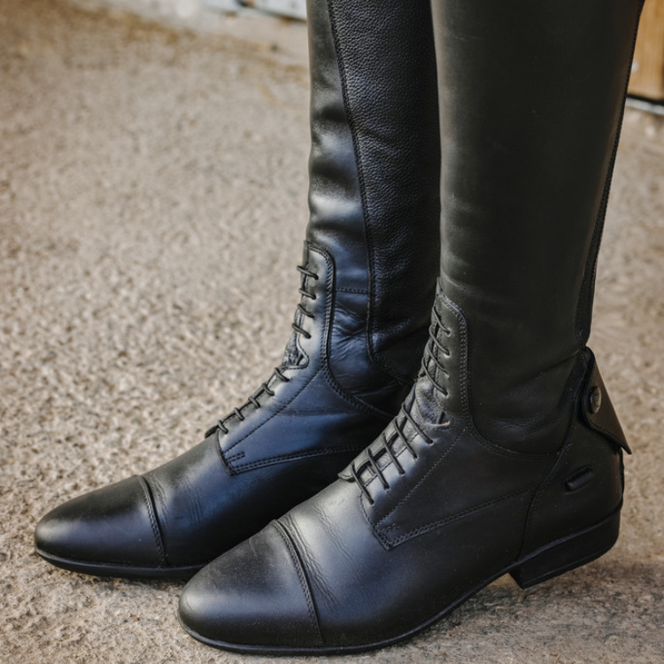 Bottes Equithème En Cuir À Lacets Noir