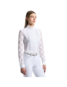 Chemise De Concours Cavalleria Toscana Perforated Jacquard BLANC