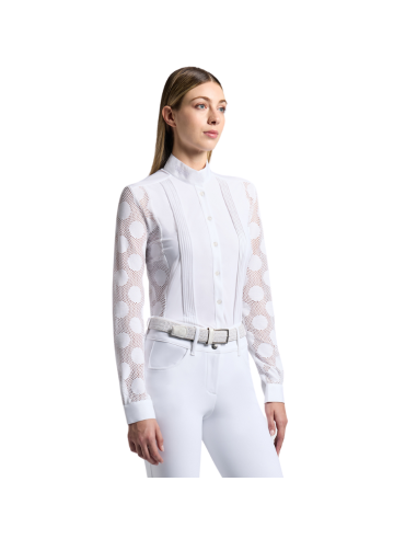 Chemise De Concours Cavalleria Toscana Perforated Jacquard BLANC