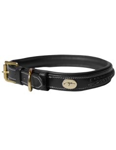 Collier Pour Chien Dy'on Tressé Plat Noir