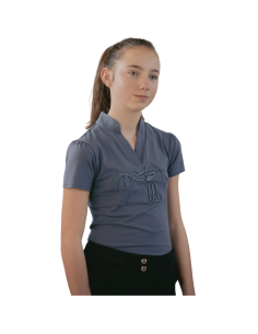 Polo Pénélope Iliana Bleu/gris 2