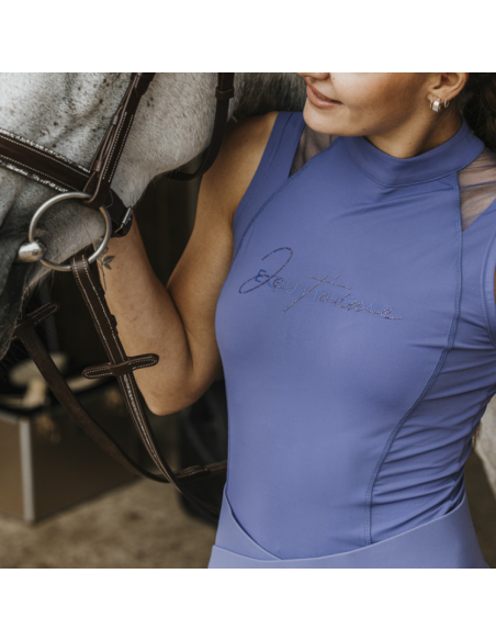 Polo Equithème Je T'aime Alba Violet