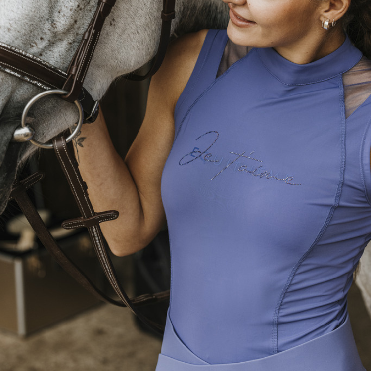 Polo Equithème Je T'aime Alba Violet