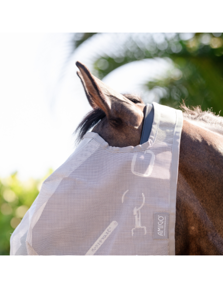 Masques anti-mouches Horseware Amigo Flymask argent-gris