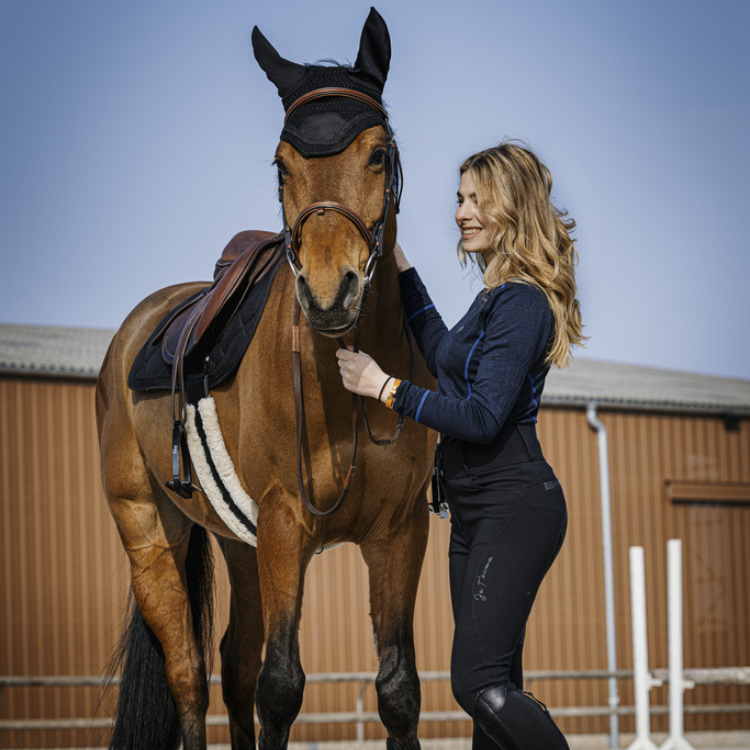 Pantalon d'équitation homme noir Eliot Equithème performance et style