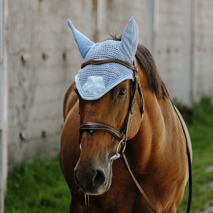 Bonnet Equithème Brocart Bleu ciel