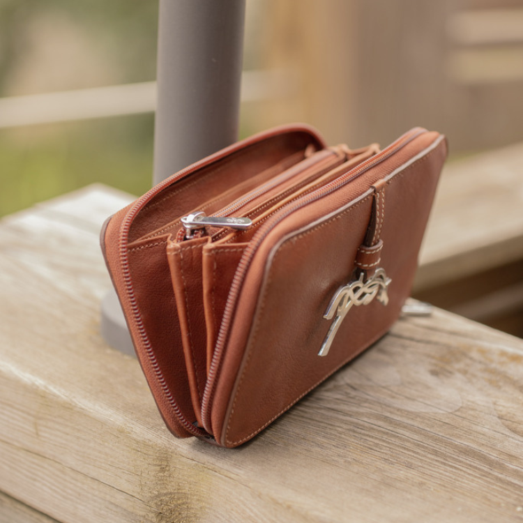 Porte-Feuille Pénélope Vittoria Cognac