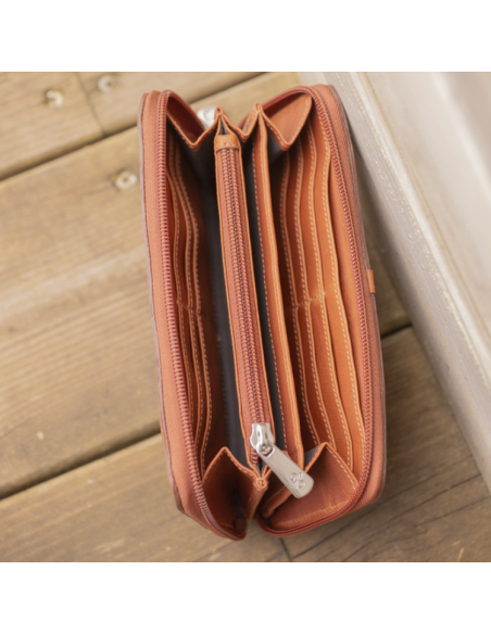 Porte-Feuille Pénélope Vittoria Cognac