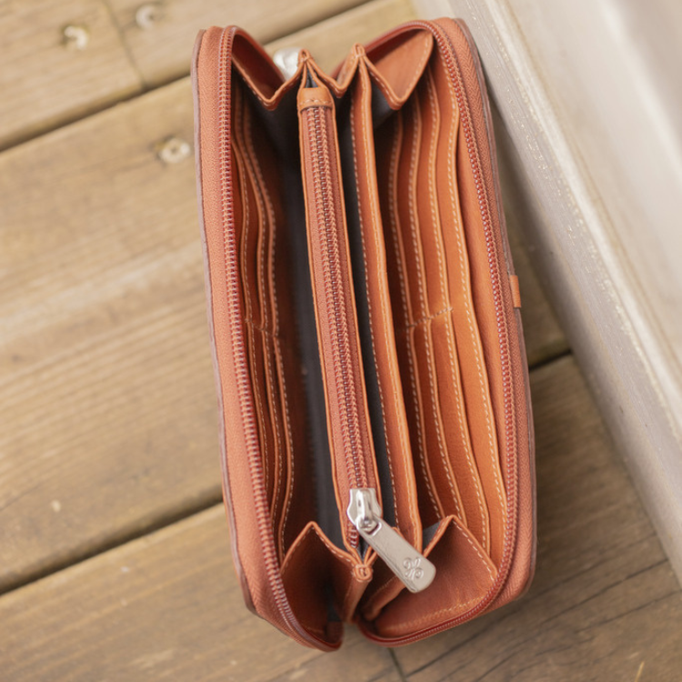 Porte-Feuille Pénélope Vittoria Cognac