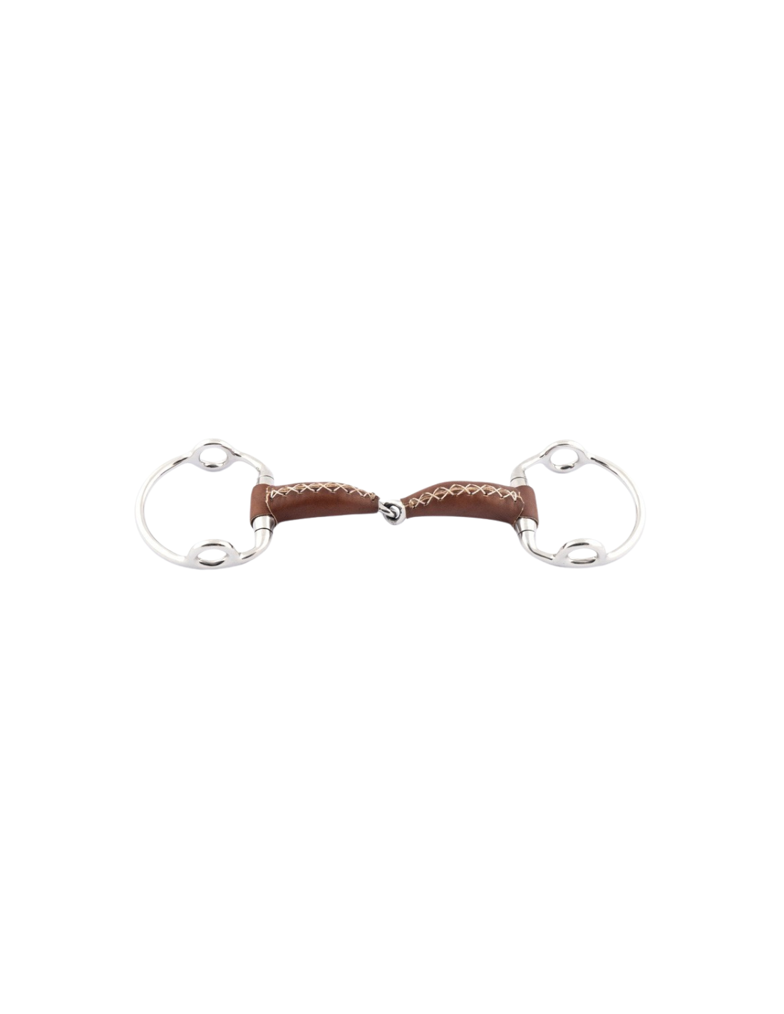 1C - Mors deux anneaux double brisure recouvert de cuir 1C - Mors deux anneaux double brisure recouvert de cuir