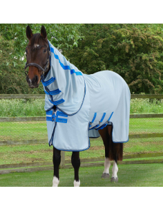 Couverture Anti-Mouches Premier Equine Bug Buster Bleu