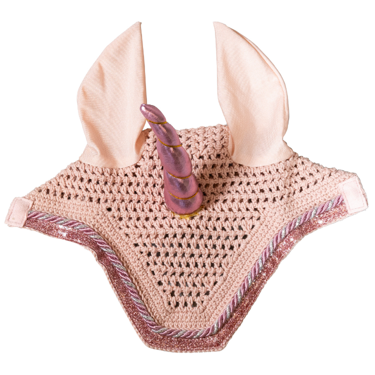 Bonnet Anti-mouches Kentucky Wellington - Paillettes Marron - Pour Cheval