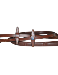 Rênes Caoutchouc TdeT Micro Picots À Arrêtoirs Noir 2