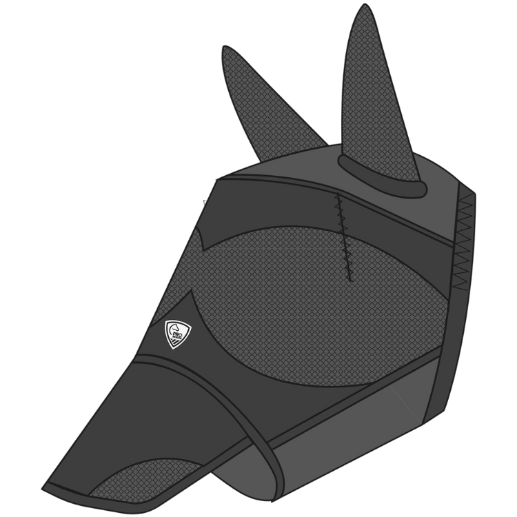 Masque Anti-mouches Harrison Howard CareMaster – Protection UV, Naseaux, Noir, Visibilité 360°, Rembourré