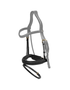 Muserolle Combinée Dy'on Medium Pull-Back Tressée Noir