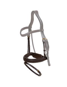 Muserolle Combinée Dy'on Medium Pull-Back Tressée Noir 2