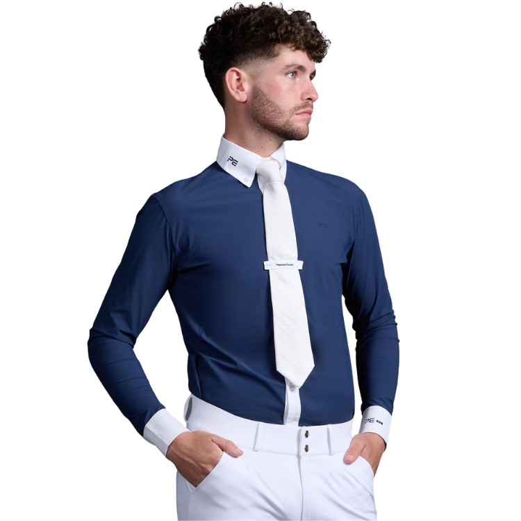 Chemise De Concours Premier Equine Andate Marine