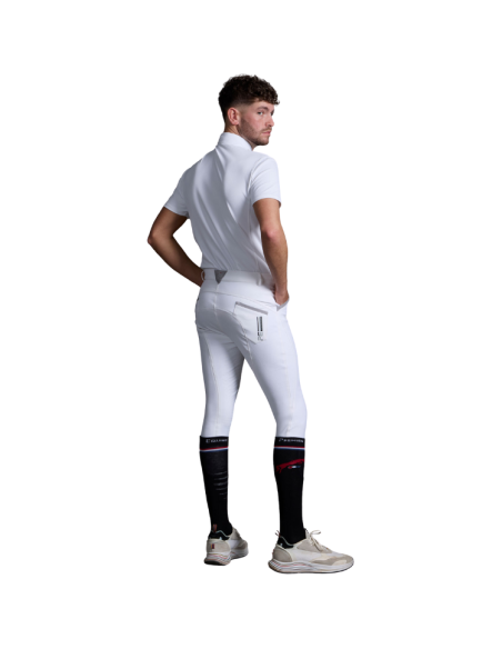 Pantalon Premier Equine Grip Genoux Barusso Marine Blanc