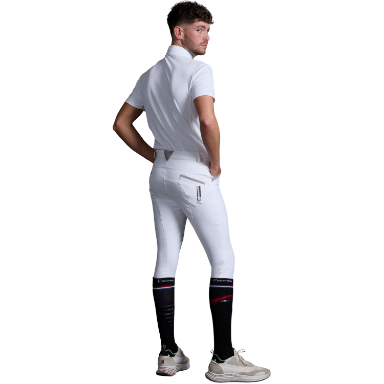 Pantalon Premier Equine Grip Genoux Barusso Marine Blanc