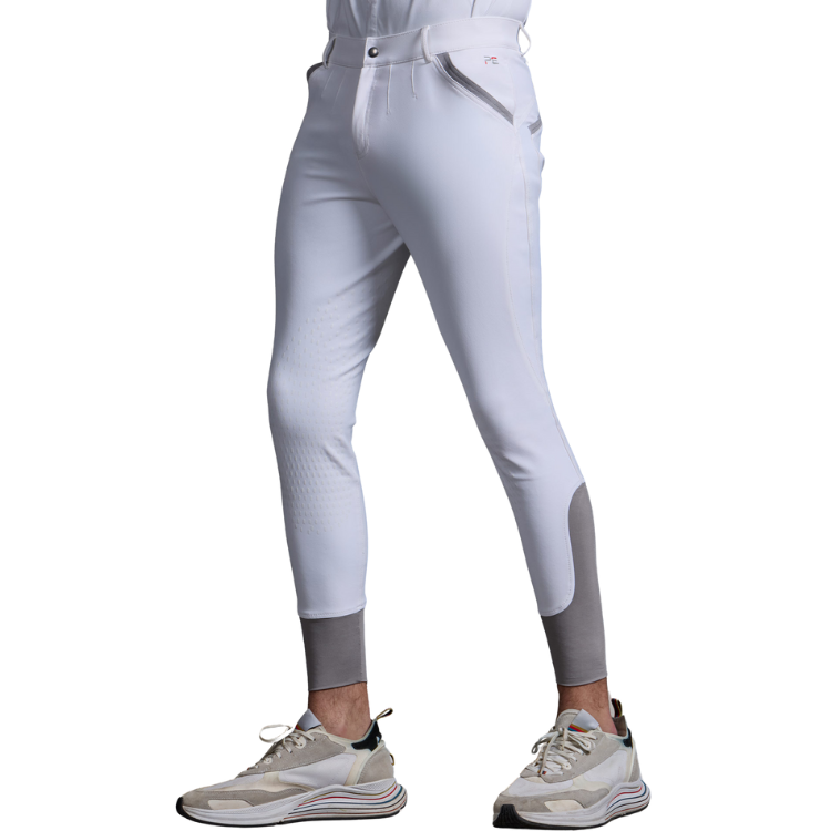 Pantalon Premier Equine Grip Genoux Barusso Marine Blanc